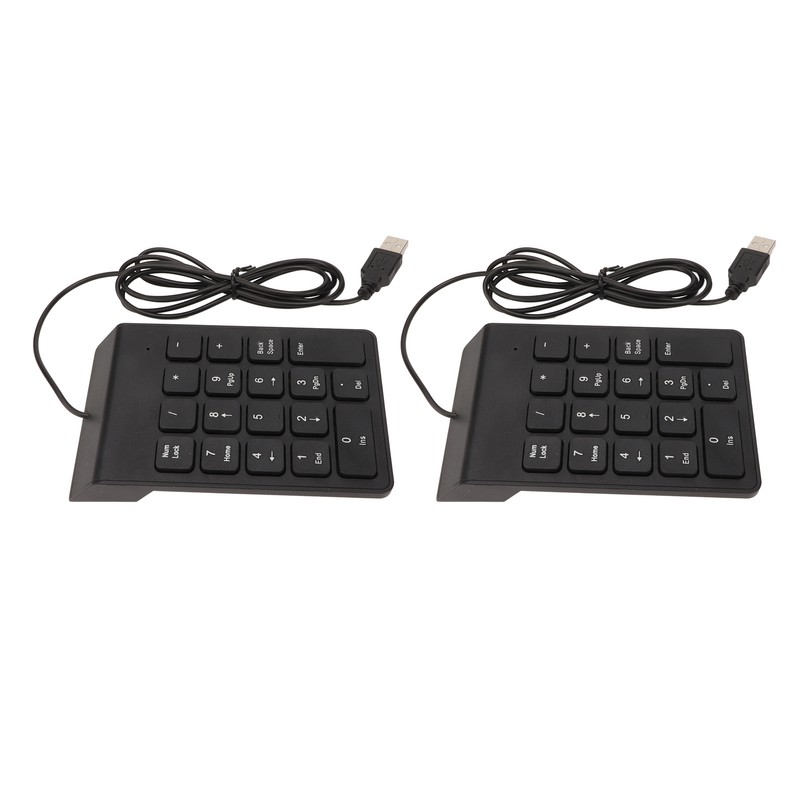 Wired Number Pad 18 Keys Ergonomic USB Plug and Play