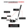 Endxedo Racing Hydraulic Handbrake Adjustable E Brake Long Lever Handle