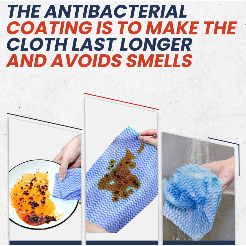Abbey 200 All Purpose Cleaning Cloths in Portable Box Dispenser
