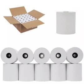 RegisterRoll® 3" X 165' 1-Ply BOND KITCHEN PRINTER CASH REGISTER RECEIPT TAPE PAPER 50 ROLLS
