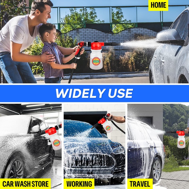MYPIN Car Wash Foam Gun Set, Foam Cannon, Adjustable Hose
