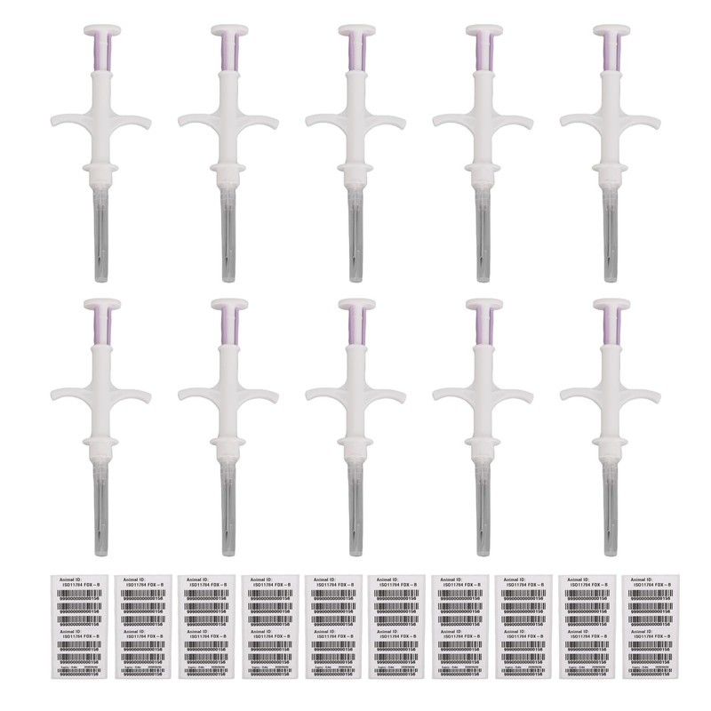 Jonlaki PET Microchip, Pack of 10 Universal FDX-B 134.2 KHz