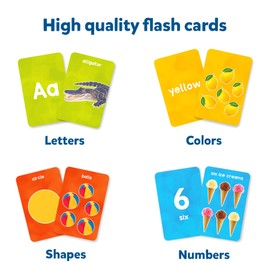 Skillmatics Skillmatics Thick Flash Cards for Toddlers - Letters, Numbers, Shapes & Colors, Easter Basket Stuffers, Montessori Toys, Preschool Learning Activities, Gifts for Kids Ages 1, 2, 3, 4 Years