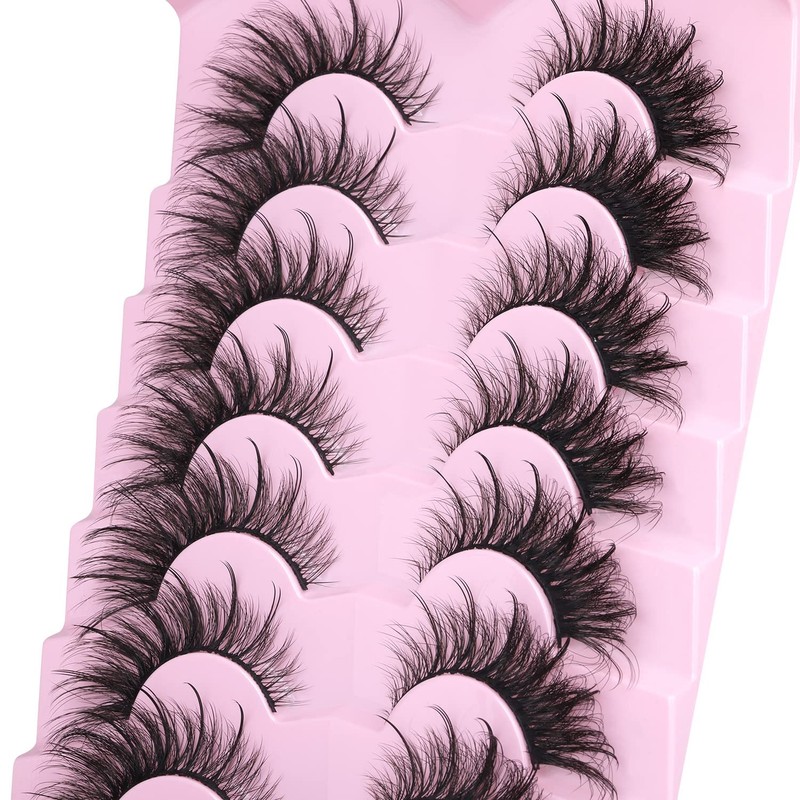 Fox Eye Lashes Wispy Faux Mink Lashes Volume Fairy Cat