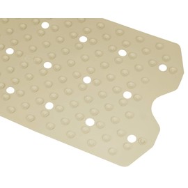 Lashuma Sissi Safety Insert with Dots Motif, Plain Bath Mat, Falken Brown, Rubber Bath Mat, 72 x 36 cm