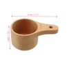 Mewutal 1/3 Cup Wooden Measuring Cup with Short Handle Handcrafted