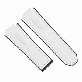 Ewatchparts Leather Rubber Watch Band Strap Compatible With 44-45-48mm Hublot Big Bang With Screws, Screw Driver, And Buckle