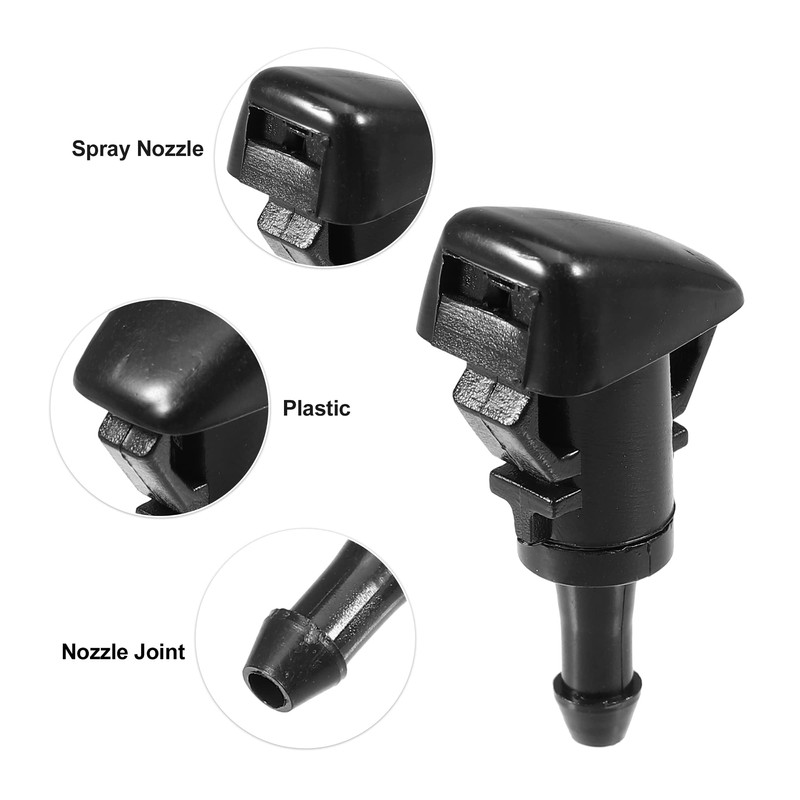 ACROPIX Windshield Washer Nozzle, Wiper Jet, Fits Dodge Charger, Black,