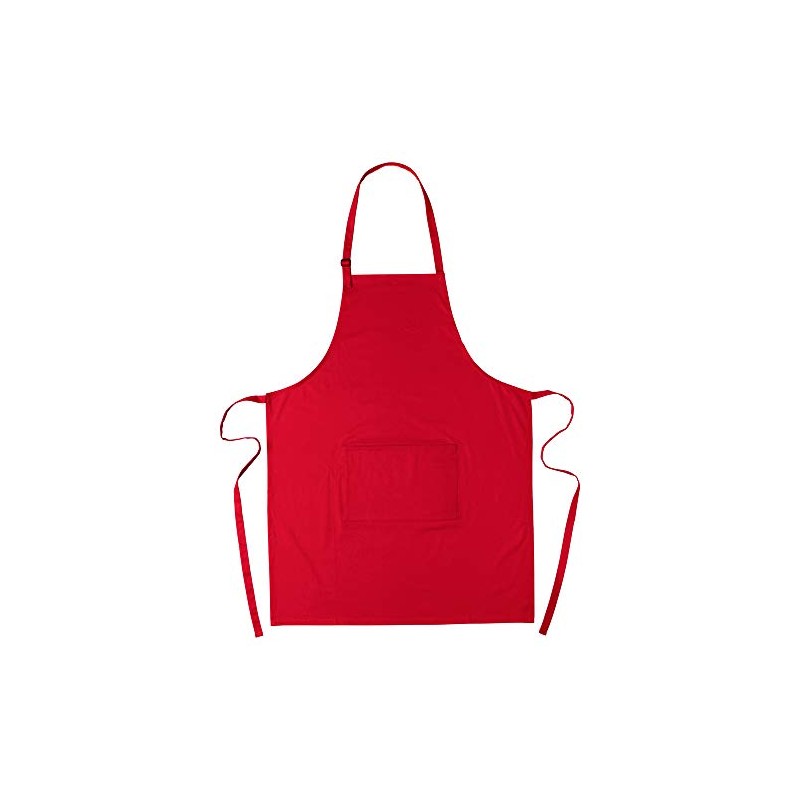 eBuyGB 100% Cotton Plain Aprons Chefs Kitchen Apron With Adjustable