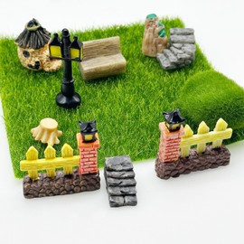 Woohome 30 PCS Fairy House Garden Accessories Mini Garden Accessories Micro Landscape Mini Zen Garden Set for Diorama Project DIY, Mini House Decor