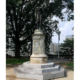 HISTORY GALORE 24x36 Gallery Poster, Benjamin Rush Statue on Navy Hill which is, Due to Security, in a Section of Washington, D.C, not accessible to Tourists