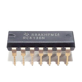 Juried Engineering RC4136N RC4136 Quad Low Noise 30V Operational Amplifier Op Amp Breadboard-Friendly IC DIP-14 (Pack of 10)