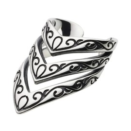 Cenote e2092 Arabesque 3-Tier Armor Ear Cuff [Silver 925 Silver Accessories], Silver, No Gemstone