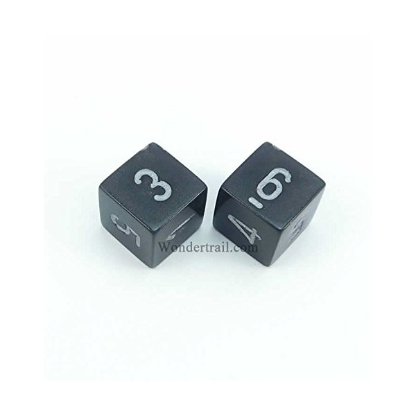 WCXPB0628E2 Smoke Borealis Dice with Silver Numbers D6 Aprox 16mm (5/8in) Pack of 2 Dice Chessex