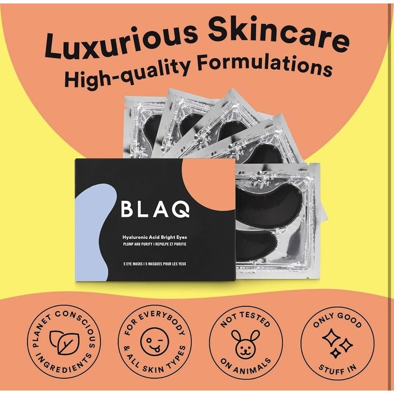 BLAQ Hyaluronic Acid Bright Eyes Plump & Purify Pack Of