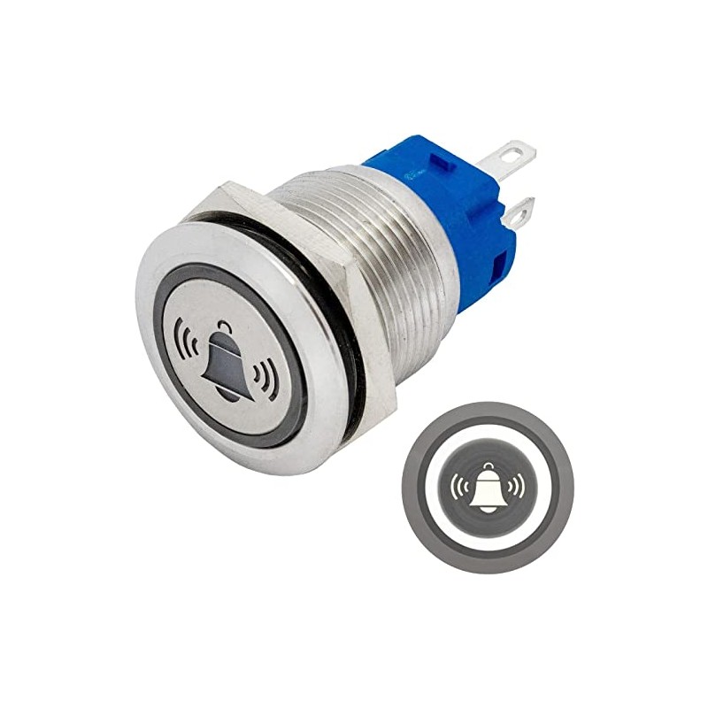 Lumonic Stainless Steel Push Button Flat 19 mm Diameter I