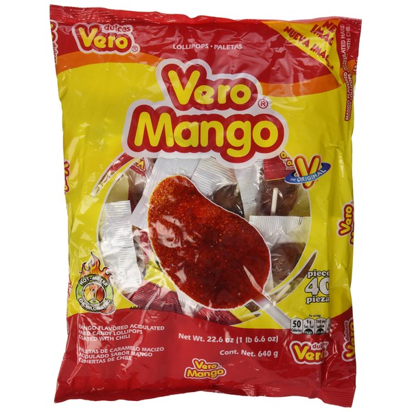 Vero Spicy Mango Lollipop 40 pcs (Pack Of 2)