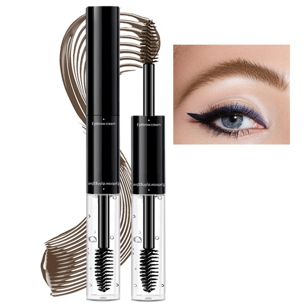Eyebrow Gel, Double Headed Waterproof Eyebrow Colour & Styling Gel,