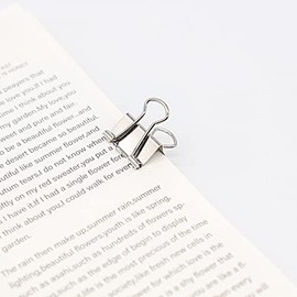 Clips de carpeta plateados, mini clip de papel, abrazaderas de papel pequeñas de 15 mm (5/8 pulgadas), paquete de 100 clips de oficina de tamaño micro para el hogar, la escuela y los negocios (plata)
