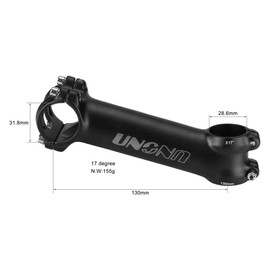BESNIN 17 Degree Bike Stem, 31.8mm 130mm MTB Stem Mountain Bike Handlebar Stem for Bicycle, Road Bike, MTB, BMX, Cycling