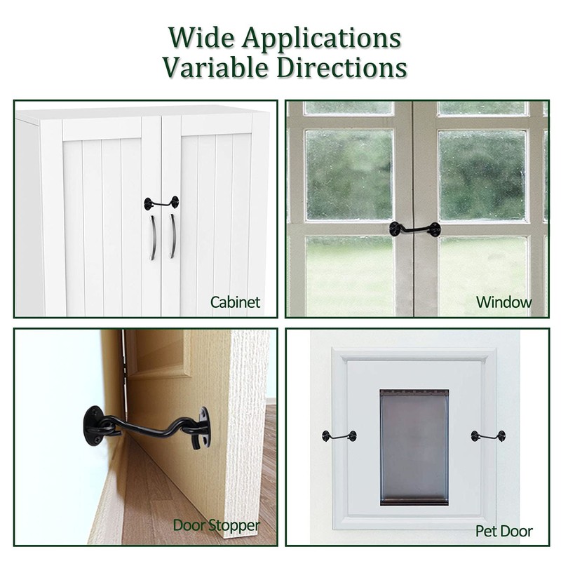 Barn Door Lock, 2 Pack 4” Barn Door Latch, Heavy
