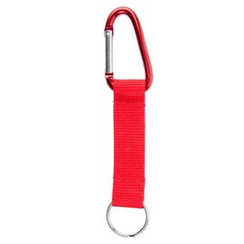 Karteo Lanyard Red with Carabiner Hook [Pack of 1] Short Lanyard Carabiner and Key Ring Lanyard Key Ring with Metal Carabiner