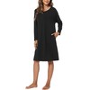 GYS Womens Long Sleeve Nightgown Bamboo Cotton Nightshirts Sleepwear Soft