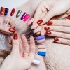 Subay 100pcs Fan-shaped Nail Swatches Sticks with Number Stickers, False