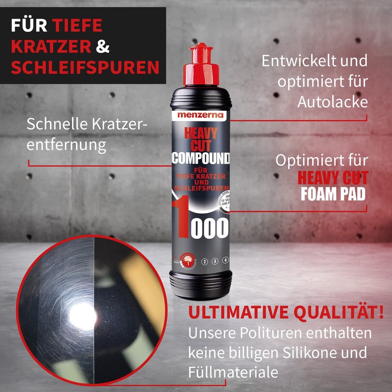 Menzerna HC 1000 250 ml/Pulimento Gran Poder de Corte/Elimina Rayas