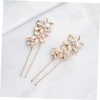 Minkissy Bride Headwear Jewelry Diamond Alloy Flower U-shaped Hairpin for