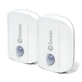 Swann Wireless Motion Alert Sensor Unit 2 Pack Easy Installation Both Indoors & Outdoors with Weatherproof Design, No Hub Required. Detect Movement Up to 50ft Away Within 110 Degree Range,White