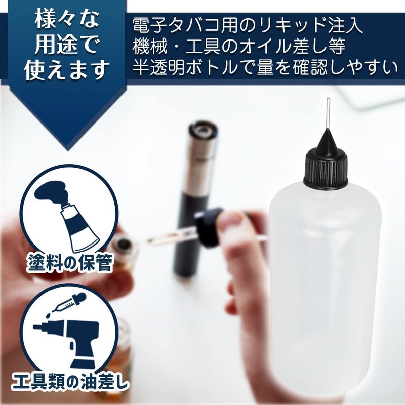 Fine Mouth Needle Dropper Bottles Set of 5 Adjustable Fluid