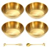 GIONAR 4 Pcs Stainless Steel Dipping Bowls Set, Gold Sauce