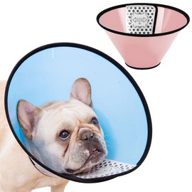 Bidason Elizabeth Collar Velcro for Dogs and Cats, Lightweight, Adjustable, Easy to Install, Strong Adhesion, Hard to Shed, Rabbit, For Both Uses, For Skin Diseases, Nursing Care, Scratching, Licking