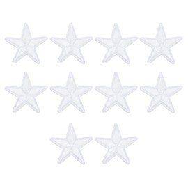 sourcing map Star Iron on Patches Embroidered Sew Patches Appliques Garment Embellishments for Clothing Repair Backpack Shoes Decoration 2.8x2.8cm/1.1x1.1 Pack of 10 (White)