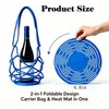 3 Pack Silicone Drink Carrier, Wine Bottle Holder