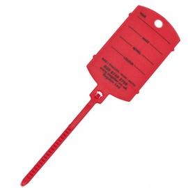 Key Tags - Motor Dealership Plastic Key Tags (200) with self looping Tails (Red)