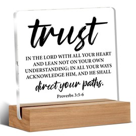 Inspirational Religious Gifts for Women Men, Christian Bible Verses Gifts for Friend Coworkers, Motivational Gift Home Decor Office Desk Sign Keepsake
