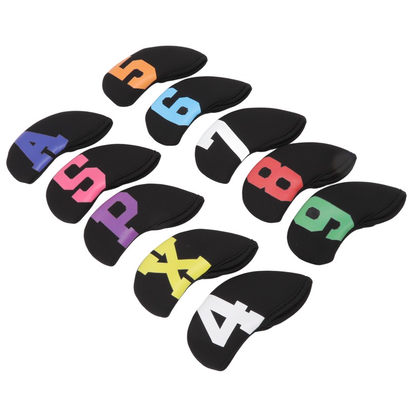 10pcs Golf Iron Head Cover with Large Color Number Waterproof
