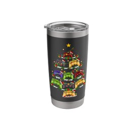 Video Game Controller Christmas Tree Lights Funny Gamer Xmas Stainless Steel Insulated Tumbler