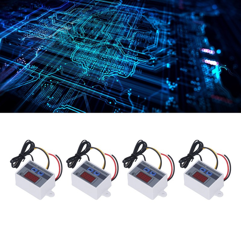 4Pcs Temperature Controller Digital Display Temp Regulator ‑50℃ to 110℃