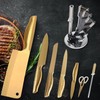 Gold Knife Set,8Pcs Gold Titanium-Coated Dishwasher Safe Stainless Steel Kitchen