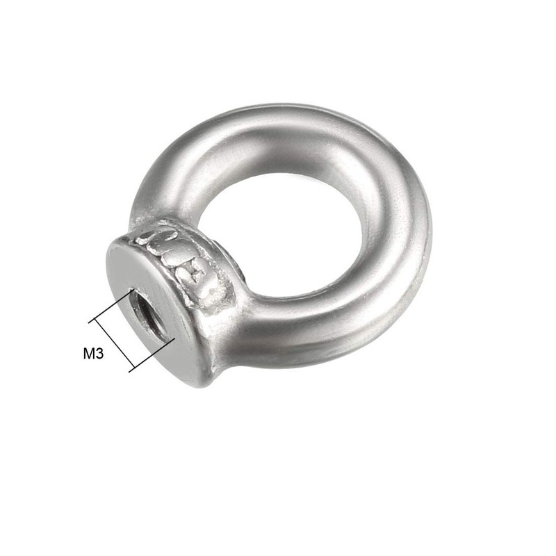 sourcing map Pack of 5 Ring Nuts M3 Internal Thread