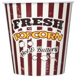 Out of the blue Popcorn Bucket, Vintage Look, Plastic, Multi-Colour, 17.5 x 17 cm