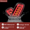 BINQIGOO Red housing LED Rear Bumper Reflector Lights Fog DRL