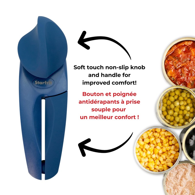 Starfrit MightiCan Can Opener - Safe - Holds Lid and
