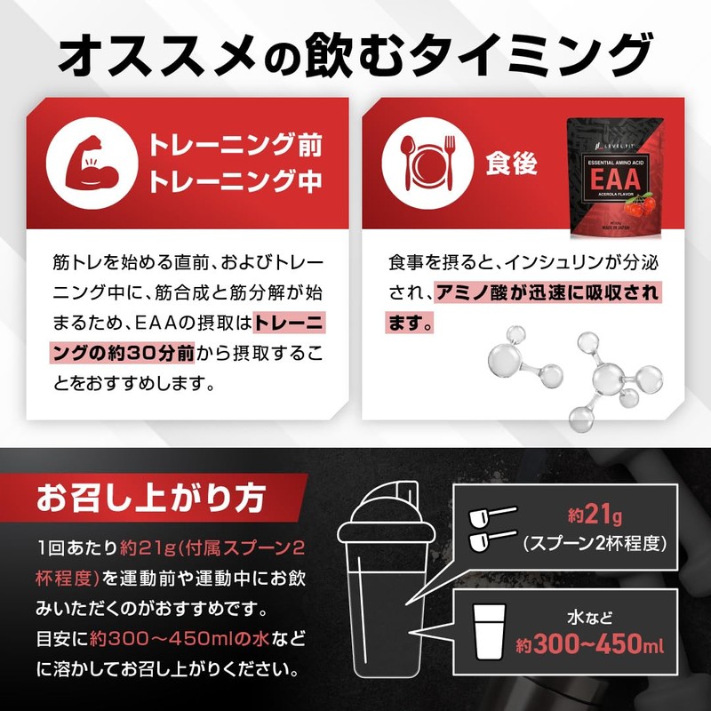 ＬＥＶＥＬ．ＦＩＴ EAA 人工甘味料不使用 無添加 アセロラ風味 630g