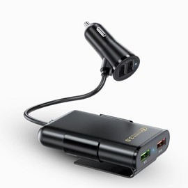 Universal 4-Port USB Car Charger Front Seat Back Seat QC3.0 Quick Charger USB Adapter for Car Charger USB Fast Charger