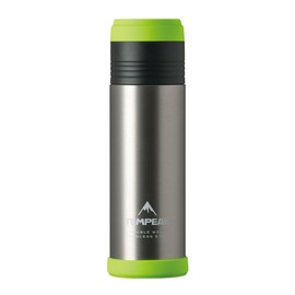 Atlas ATPB-750SXG Water Bottle, 25.5 fl oz (750 ml), Super Thermal Bottle, Camping, Outdoors, Disaster Preparedness, Stainless Steel Bottle, Mountain Climbing, White Water, Silver Green