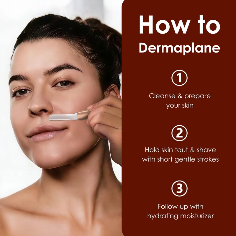 THURLADY Dermaplane Razor, Facial Razor for Women, Peach Fuzz Remover,
